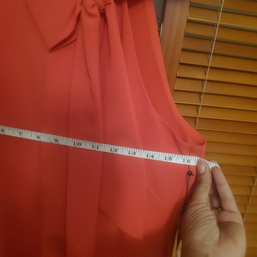Vince Camuto Coral Midi Dress with Bow - Picture 4 of 6